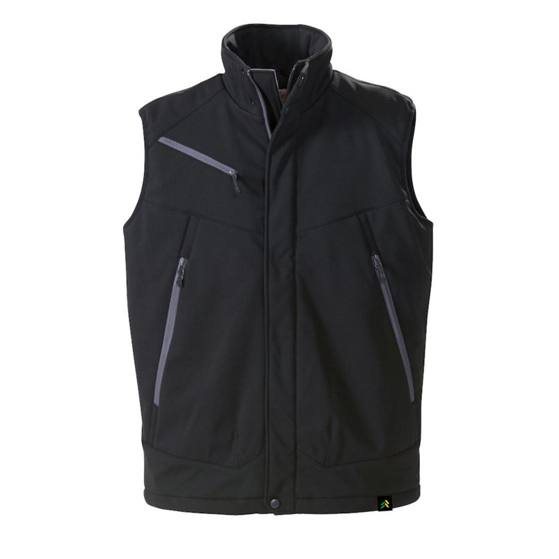 Vest without arms with logo in black